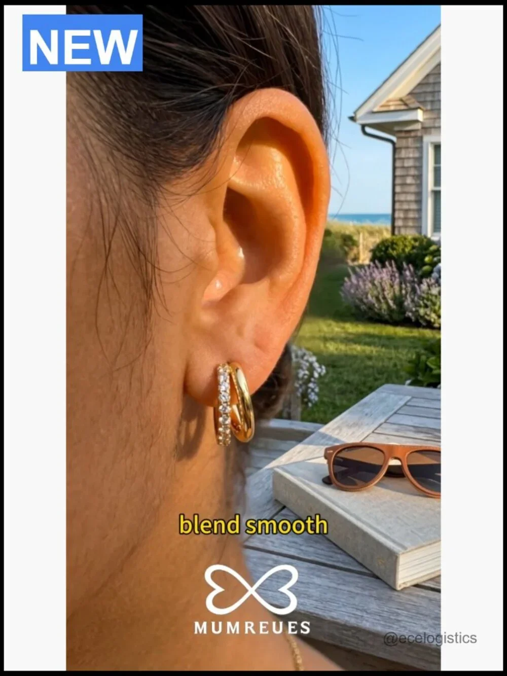 14K Gold Plated Huggie Hoop Earrings for Women, Hypoallergenic CZ Diamond